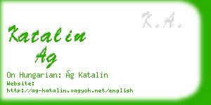 katalin ag business card