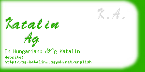 katalin ag business card